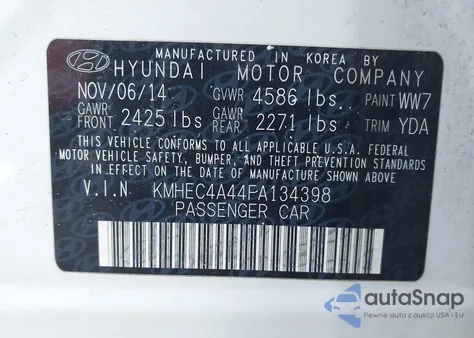 2015 Hyundai Sonata Hybrid from USA, damaged, VIN KMHEC4A44FA134398
